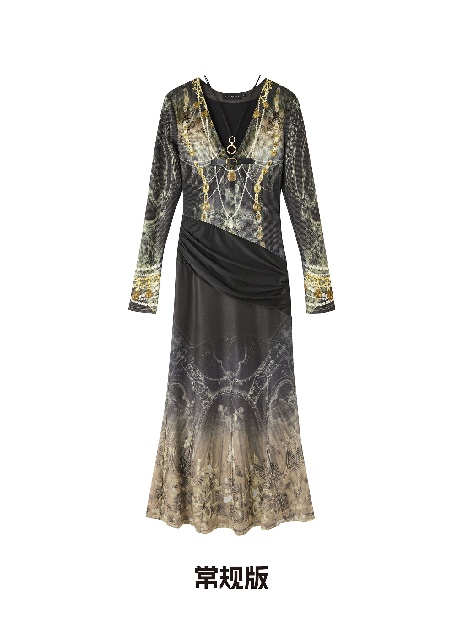 OfAkiva_V-Neck_Fishtail_Maxi_Dress_With_Floral_Print_MISSTT