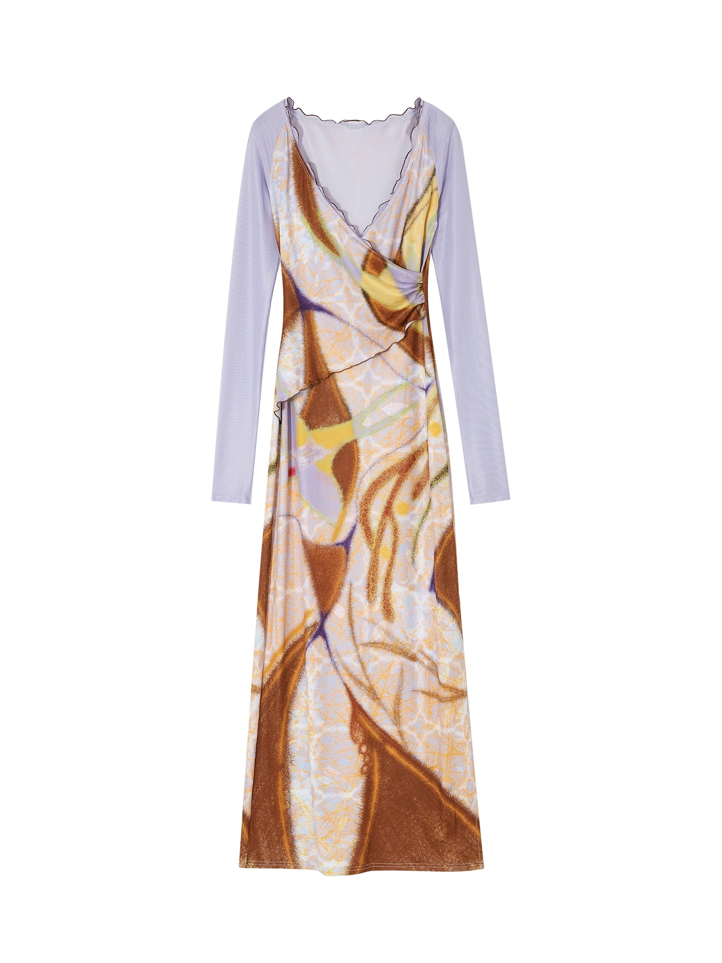 OfAkiva_V-Neck_Geometric_Print_Midi_Dress_MISSTT