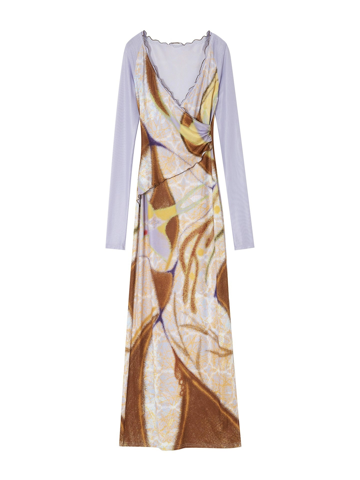 OfAkiva_V-Neck_Geometric_Print_Midi_Dress_MISSTT