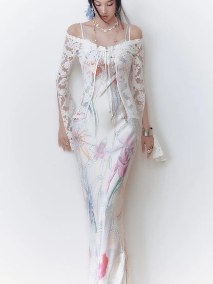 OfAkiva V-Neck Lace-Up Bell Sleeve Blouse