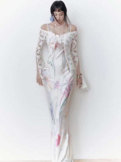 OfAkiva V-Neck Lace-Up Bell Sleeve Blouse