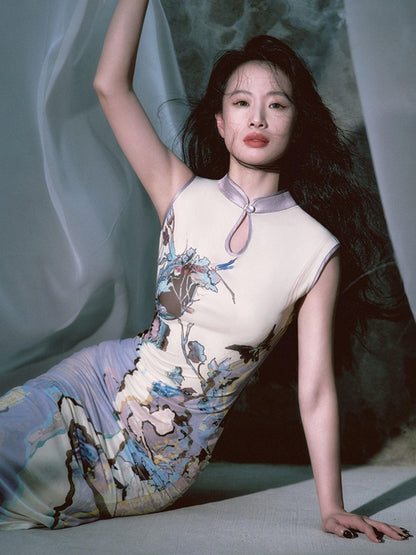 OfAkiva V-Neck T-Shirt Long-Sleeve Maxi Dress