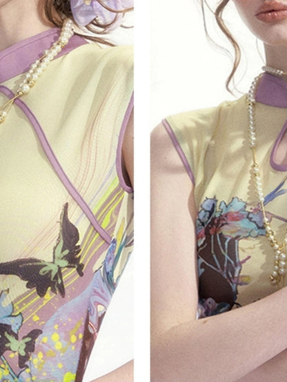 OfAkiva V-Neck T-Shirt Long-Sleeve Maxi Dress