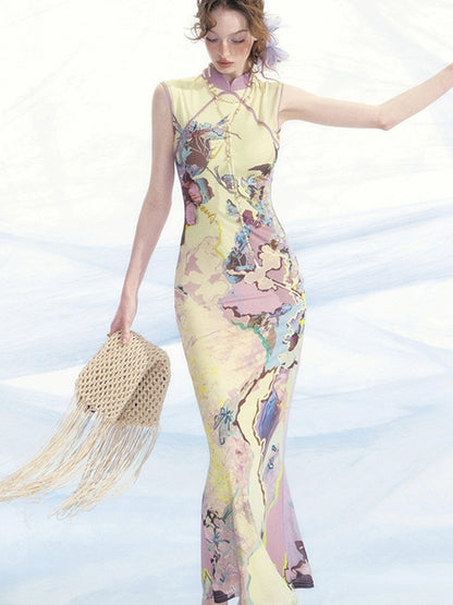 OfAkiva V-Neck T-Shirt Long-Sleeve Maxi Dress