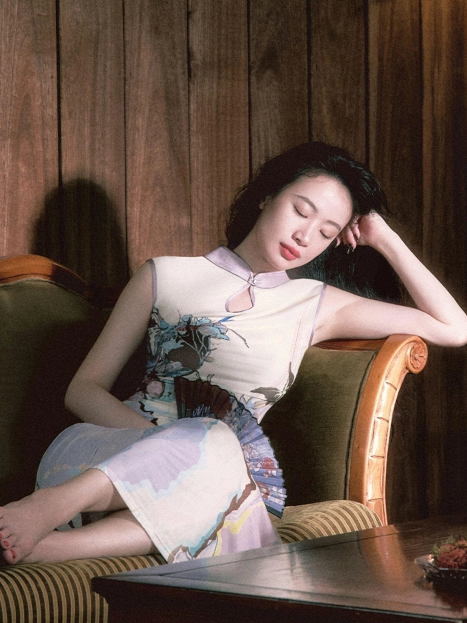 OfAkiva V-Neck T-Shirt Long-Sleeve Maxi Dress