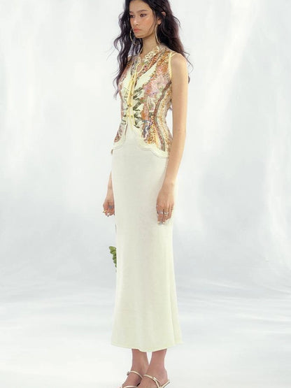 OfAkiva V-Neck T-Shirt Long-Sleeve Wrap Dress