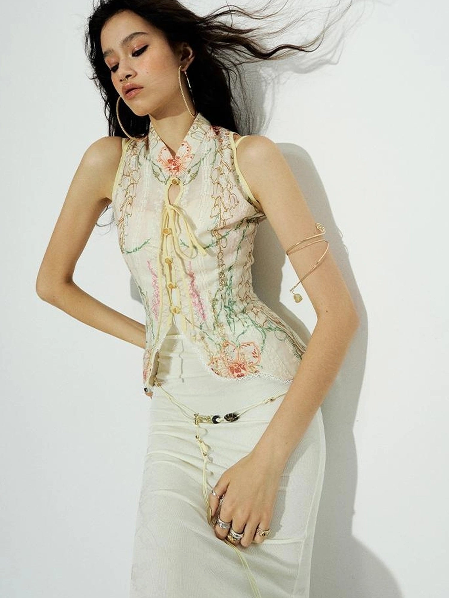 OfAkiva V-Neck T-Shirt Long-Sleeve Wrap Dress