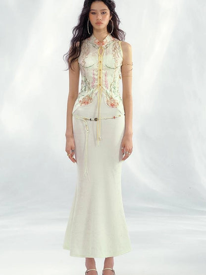 OfAkiva V-Neck T-Shirt Long-Sleeve Wrap Dress