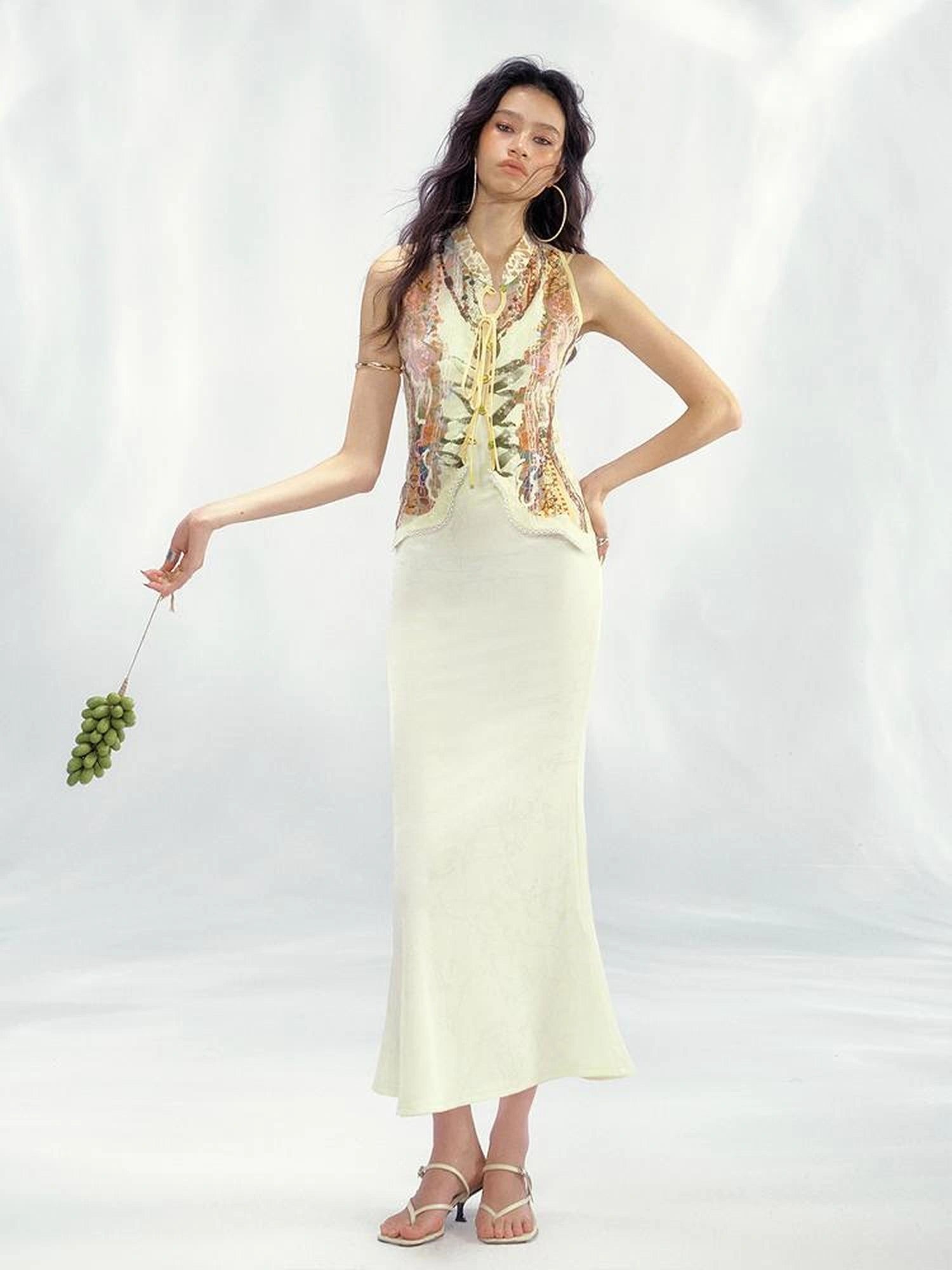 OfAkiva V-Neck T-Shirt Long-Sleeve Wrap Dress