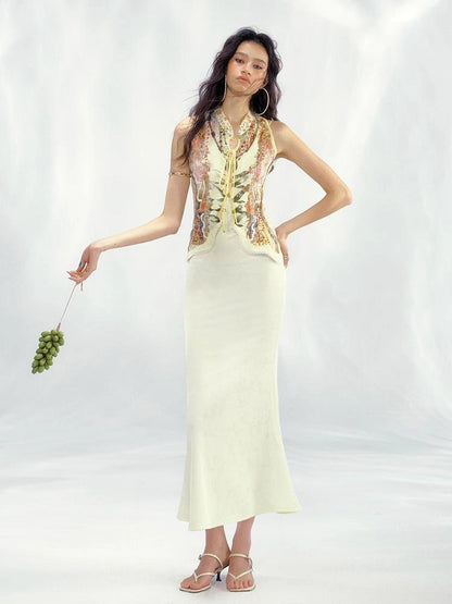 OfAkiva V-Neck T-Shirt Long-Sleeve Wrap Dress