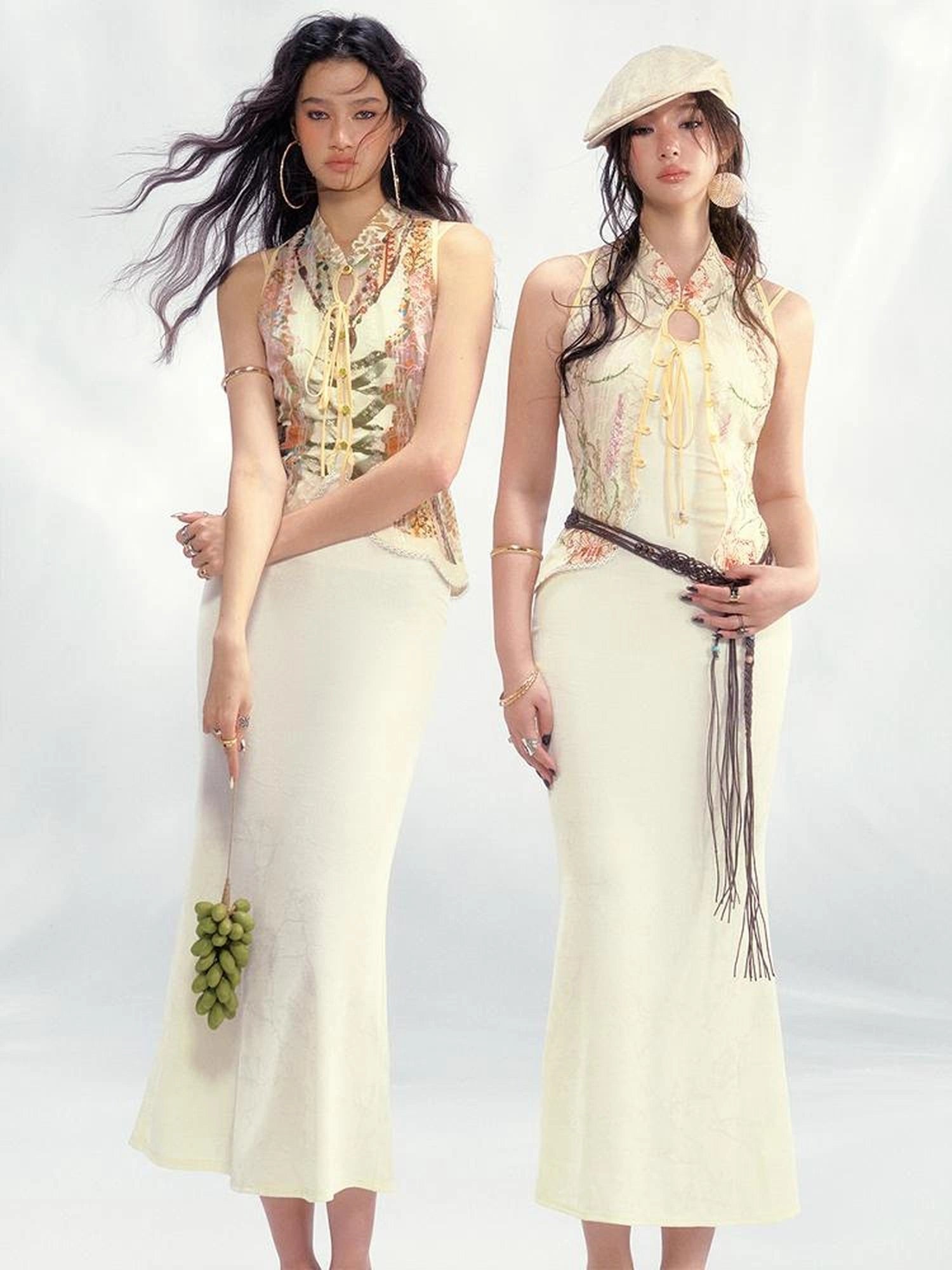 OfAkiva V-Neck T-Shirt Long-Sleeve Wrap Dress