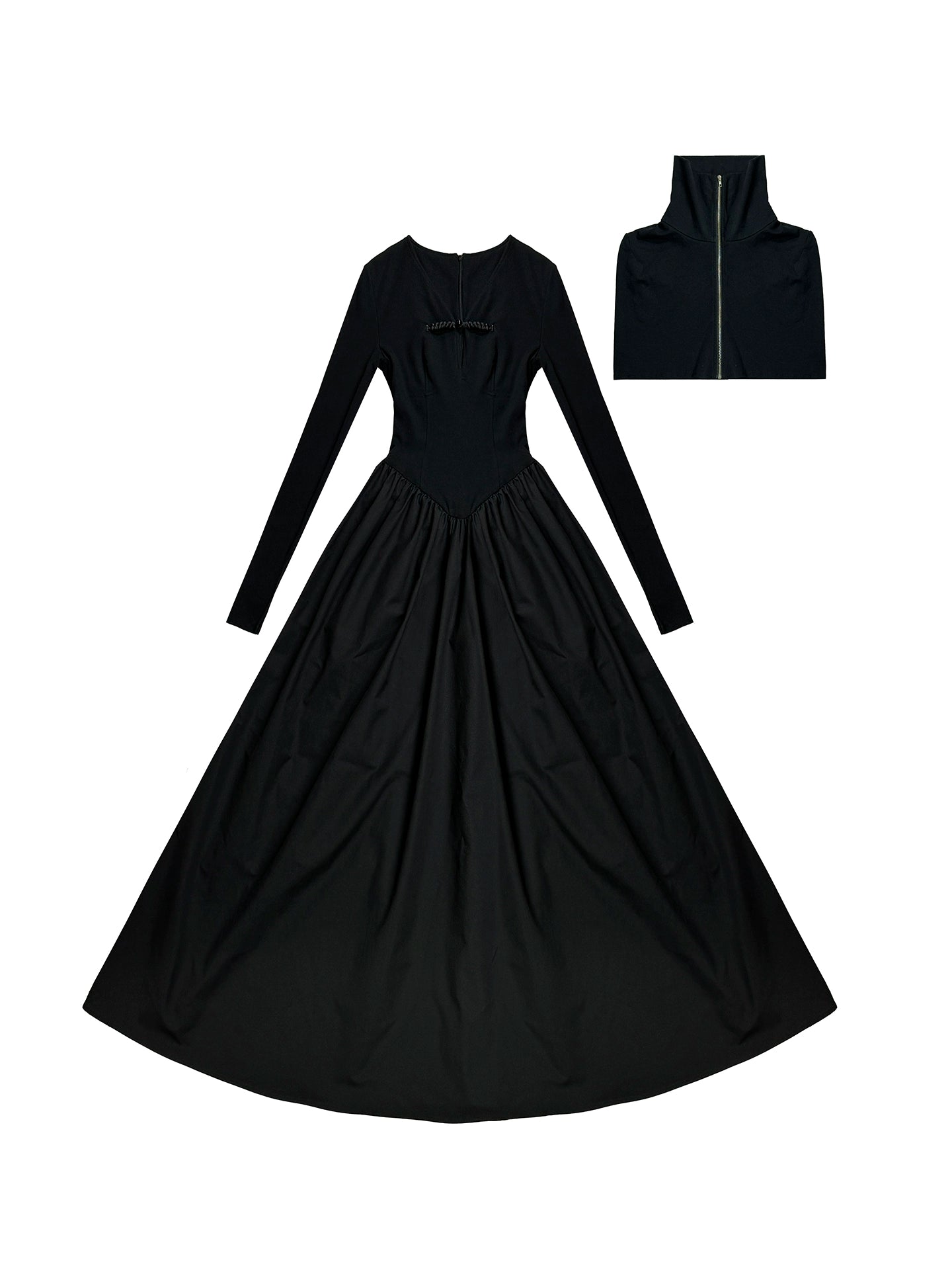 OfAkiva_V-neck_Button_Detail_Flared_Maxi_Dress_MISSTT