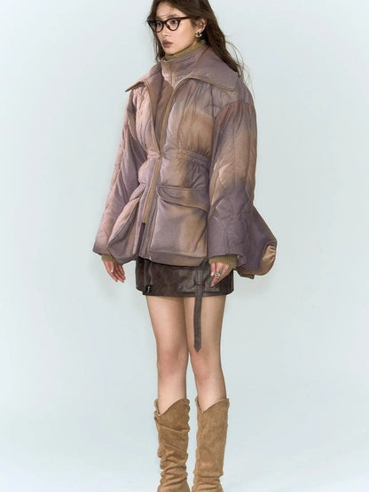 OfAkiva V-neck Quilted Down Jacket