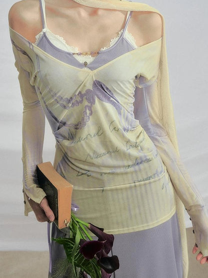 OfAkiva V-neck T-shirt Long Sleeve Relaxed Two Piece Dress