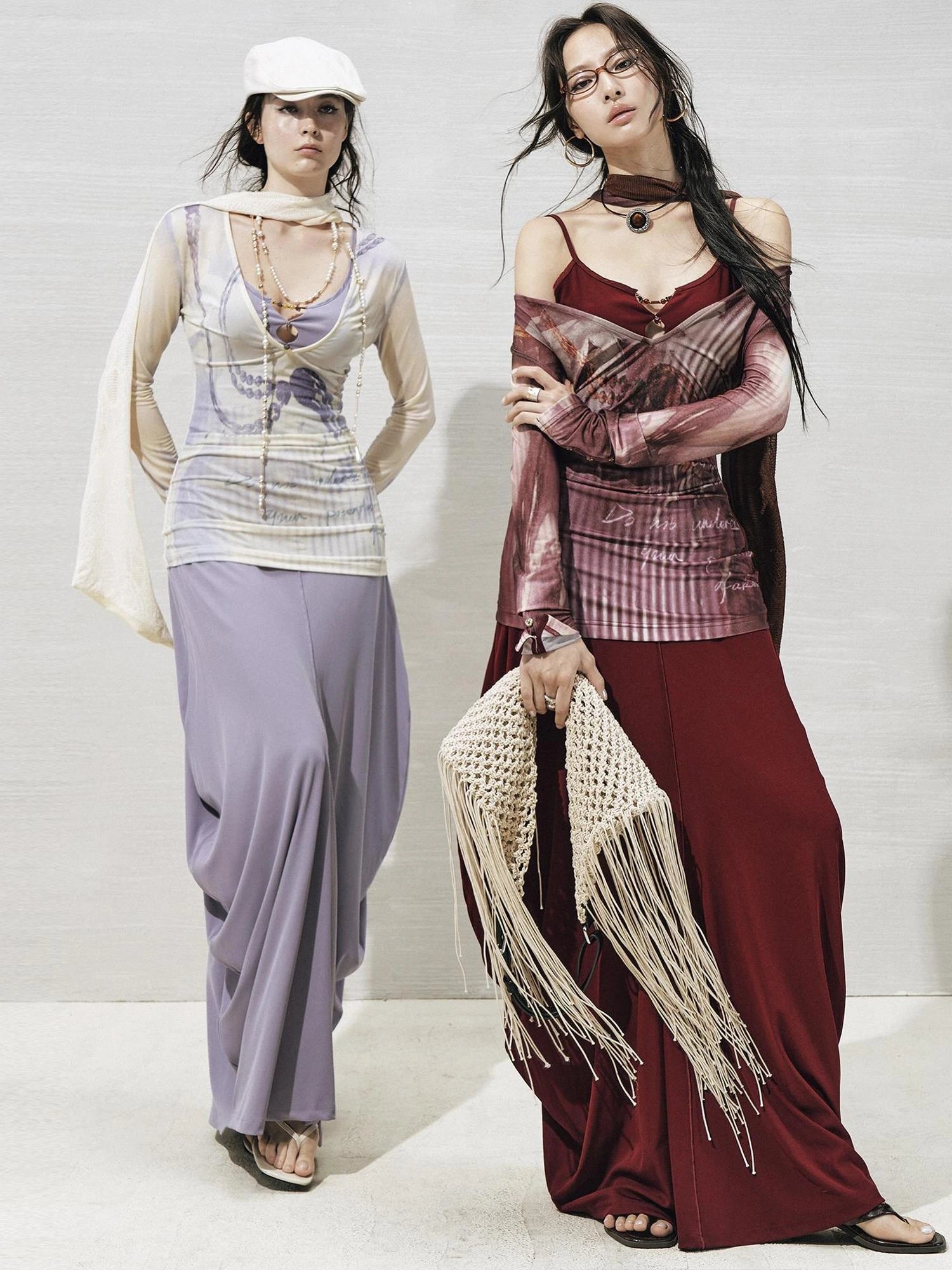 OfAkiva V-neck T-shirt Long Sleeve Relaxed Two Piece Dress