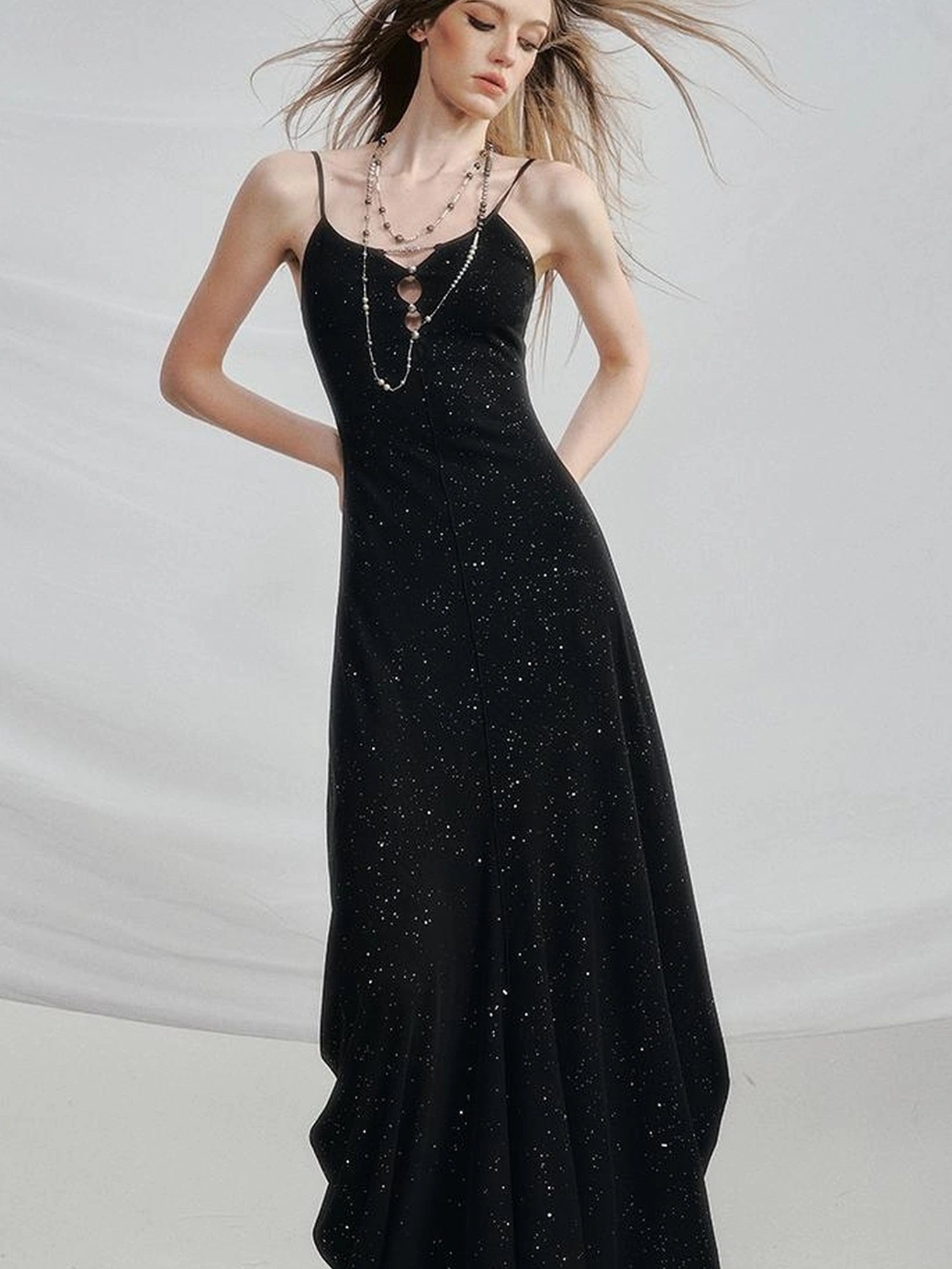 OfAkiva V-neck T-shirt Long Sleeve Relaxed Two Piece Dress