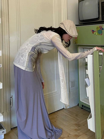 OfAkiva V-neck T-shirt Long Sleeve Relaxed Two Piece Dress