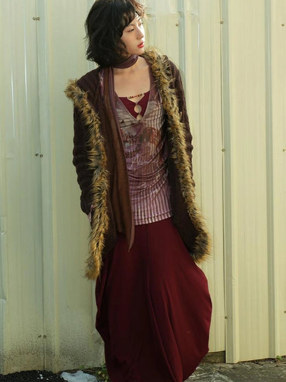 OfAkiva V-neck T-shirt Long Sleeve Relaxed Two Piece Dress