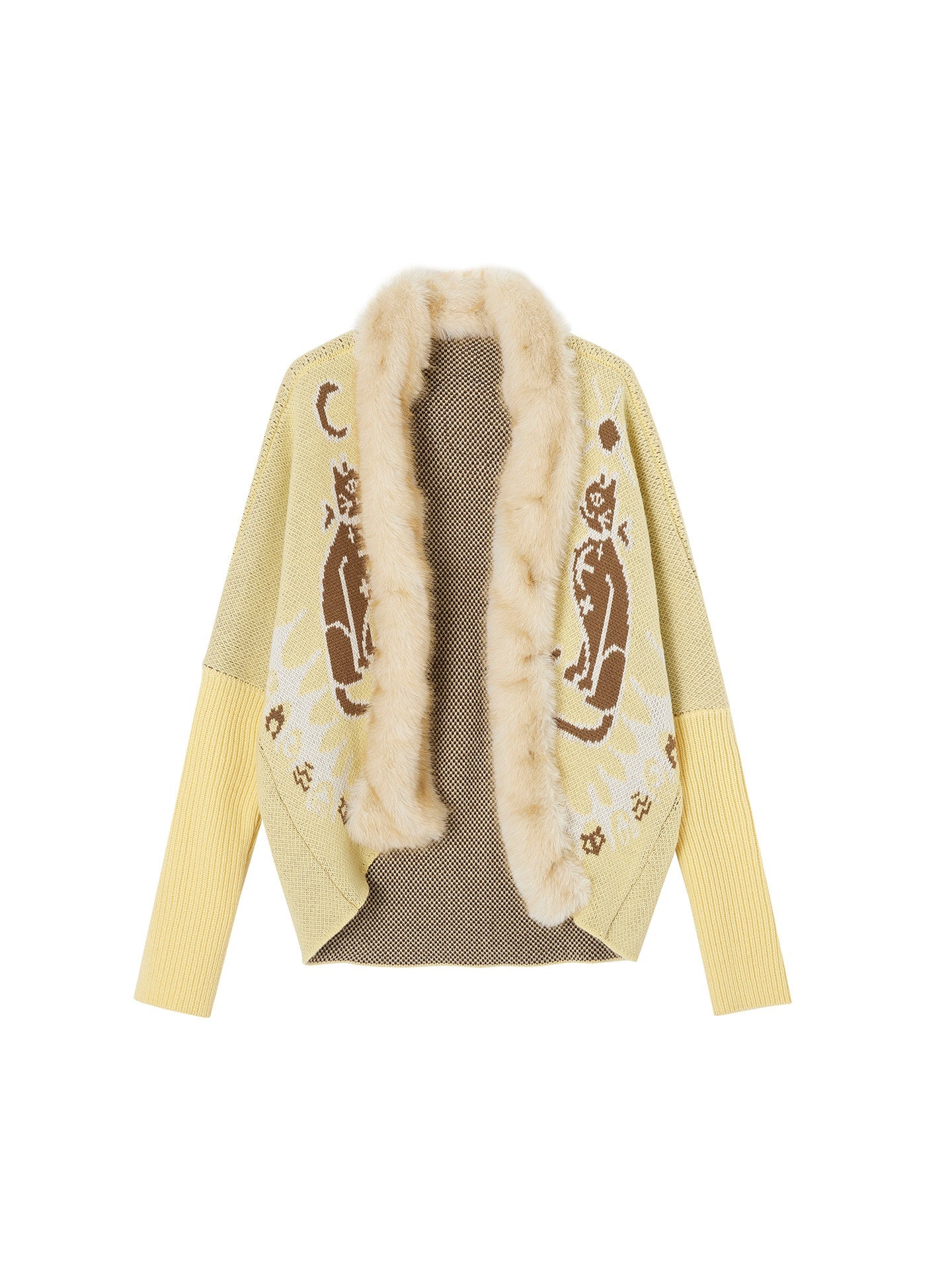 OfAkiva Vintage Cropped Lapel Relaxed Oversized Drop Shoulder Women Cardigans