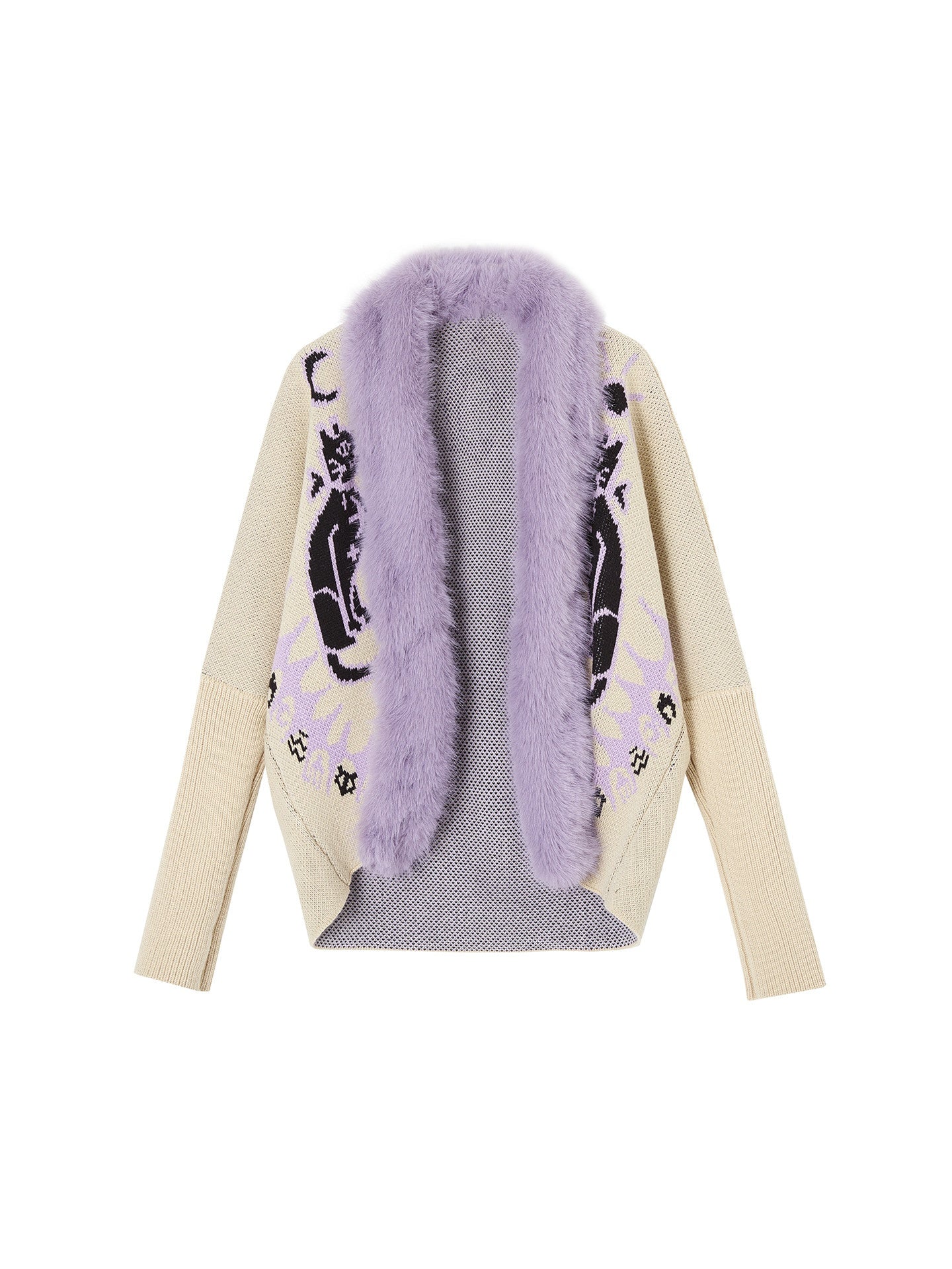 OfAkiva Vintage Cropped Lapel Relaxed Oversized Drop Shoulder Women Cardigans