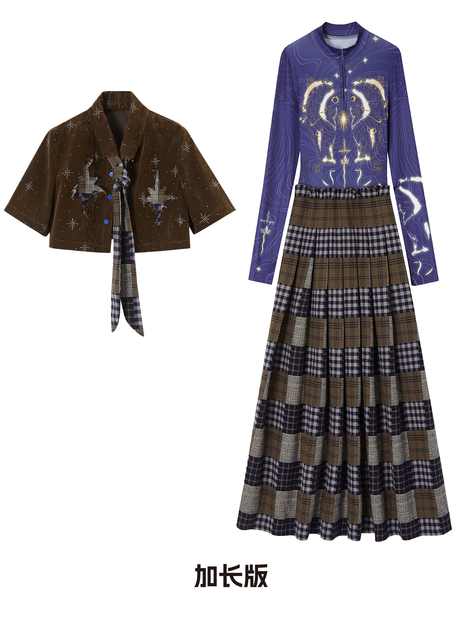 OfAkiva_Vintage_Floral_High_Waist_Slim_Fit_High_Neck_Long_Sleeve_Casual_Maxi_Dresses_MISSTT