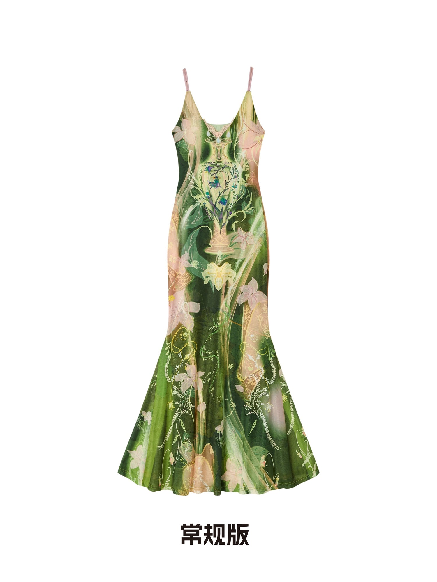 OfAkiva_Vintage_Floral_Ombre_Lace_V-neck_Mermaid_Women&