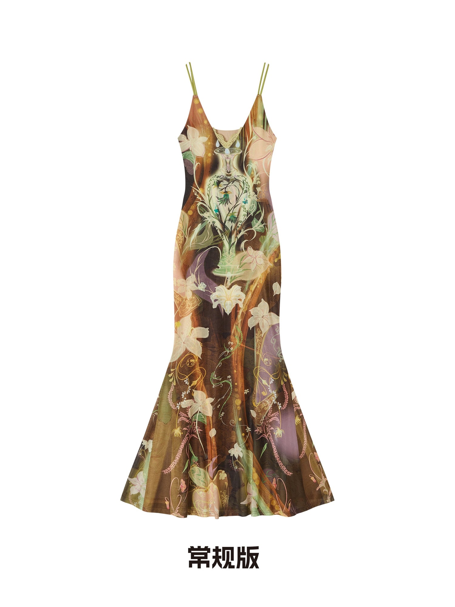 OfAkiva_Vintage_Floral_Ombre_Lace_V-neck_Mermaid_Women&