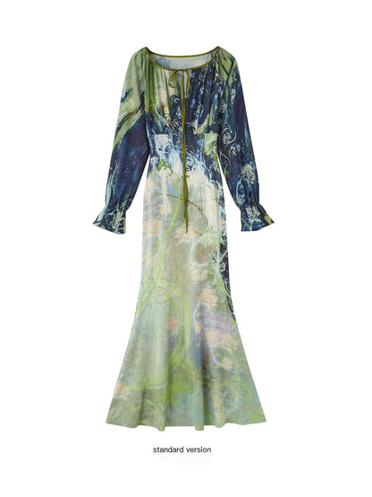 OfAkiva_Vintage_Oil_Painting_Print_Lantern_Sleeve_Women&