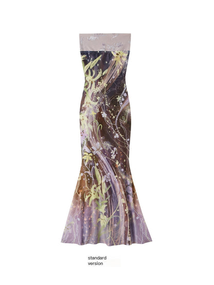 OfAkiva_Vintage_Print_Strapless_Two_Piece_Mermaid_Women&