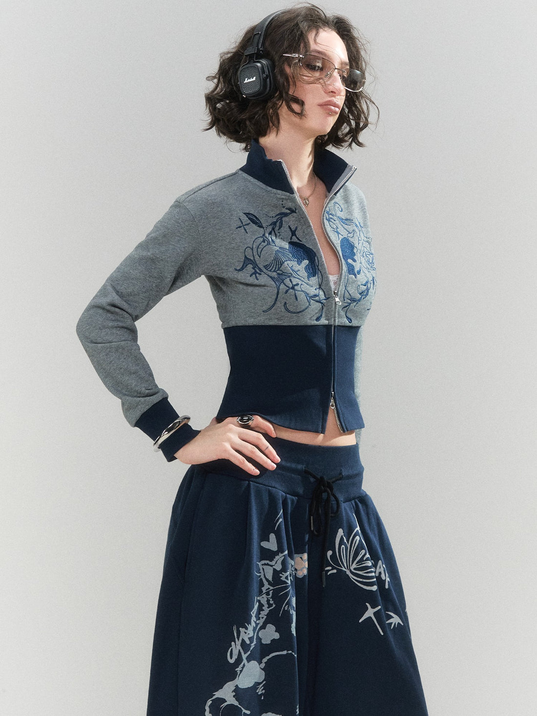 OfAkiva Vintage Three Color Embroidered Cinched Waist Women&