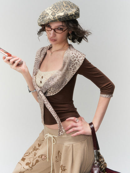 OfAkiva Y2k Faux Layered Knit Slim Fit Women&