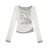 Update Cest Nous Graffiti Poetry Layered Collar Striped Knit Top