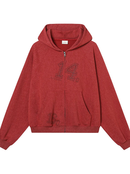 Renaissance Washed Hoodie V-Neck T-Shirt Long-Sleeve