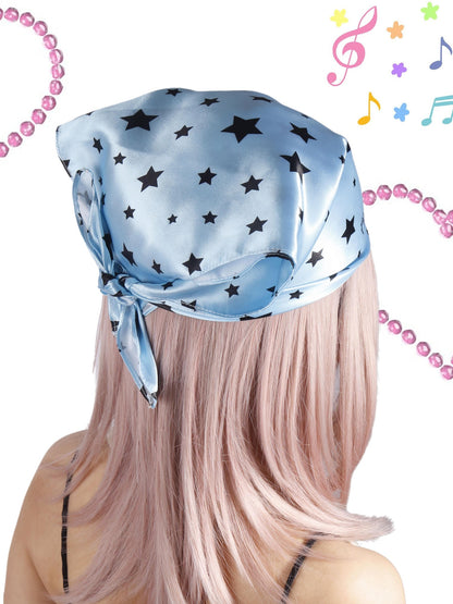 Oogreenapple Animal Print Square Festival Scarf Women&