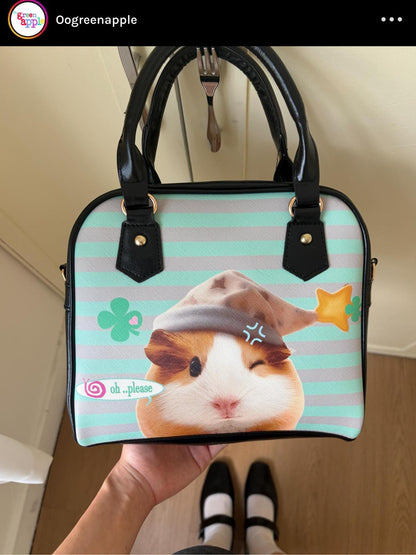 Oogreenapple Boxy Plaid Heart Striped Cartoon Guinea Pig Women&