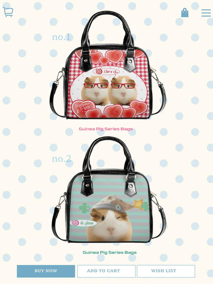 Oogreenapple Boxy Vintage Plaid Heart Guinea Pig Women&