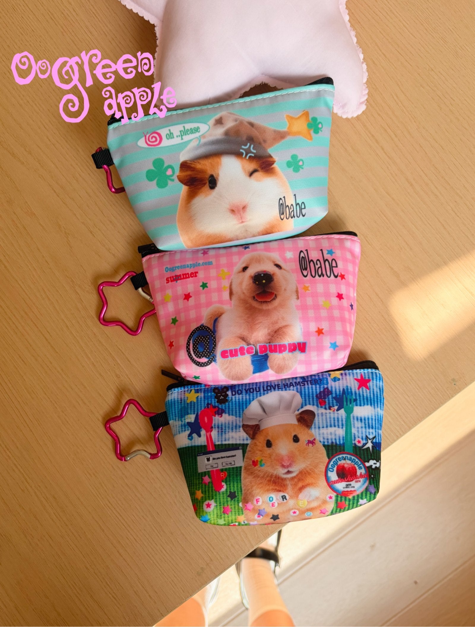 Oogreenapple_Cute_Cool_Square_Waterproof_Zippered_Carabiner_Women&