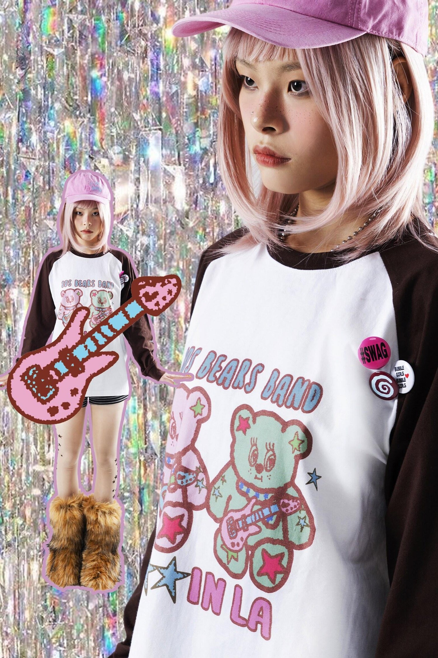 Oogreenapple_Cute_Hand_Drawn_Rock_Bear_Raglan_Loose_Fit_Women&