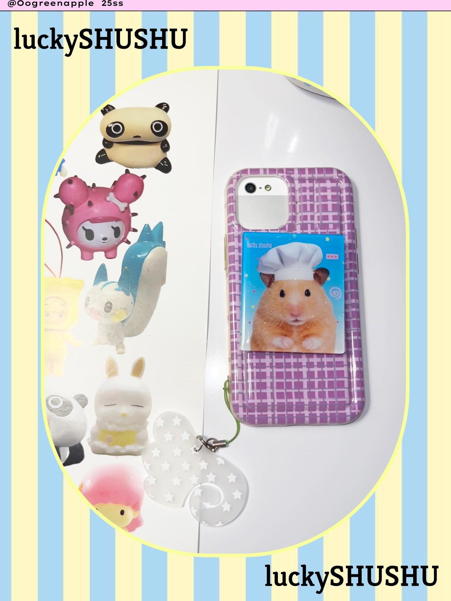 Oogreenapple Cute Mouse Adhesive Pop Up Airbag Phone Stand Women&