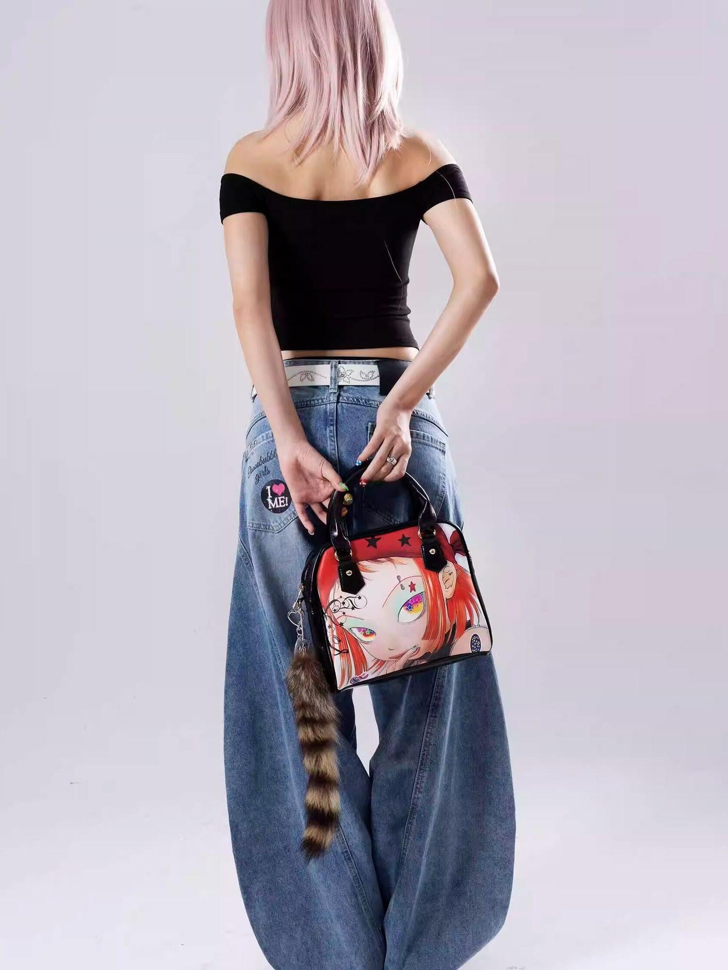 Oogreenapple Doll Subculture Ita Street Sweet Cool Crossbody Women&