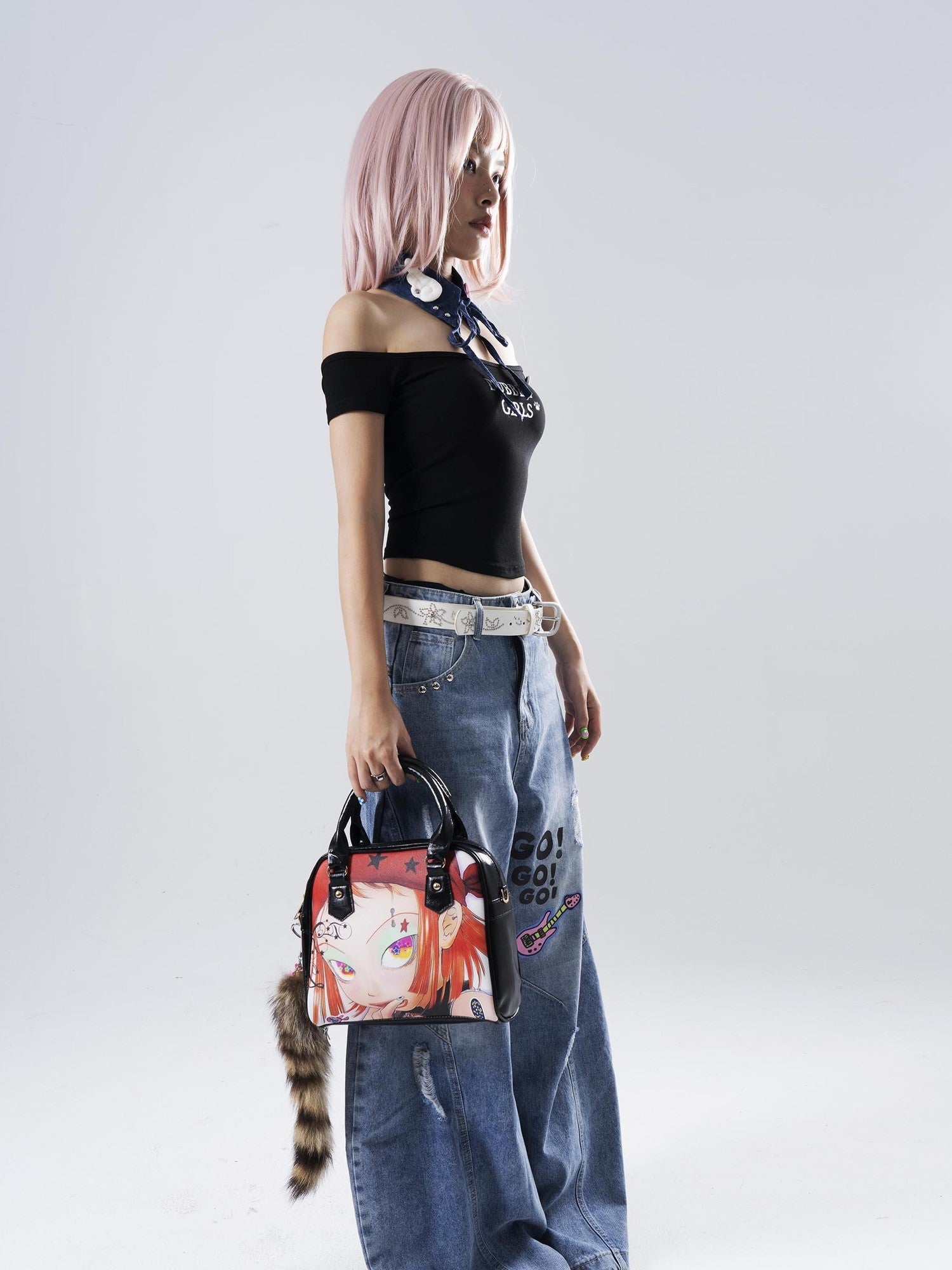 Oogreenapple Doll Subculture Ita Street Sweet Cool Crossbody Women&