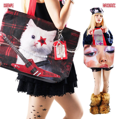 Oogreenapple_Edgy_Rock_Cat_Portrait_Tote_Women&