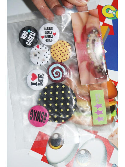 Oogreenapple English Letter Polka Dot Indie Design Women&