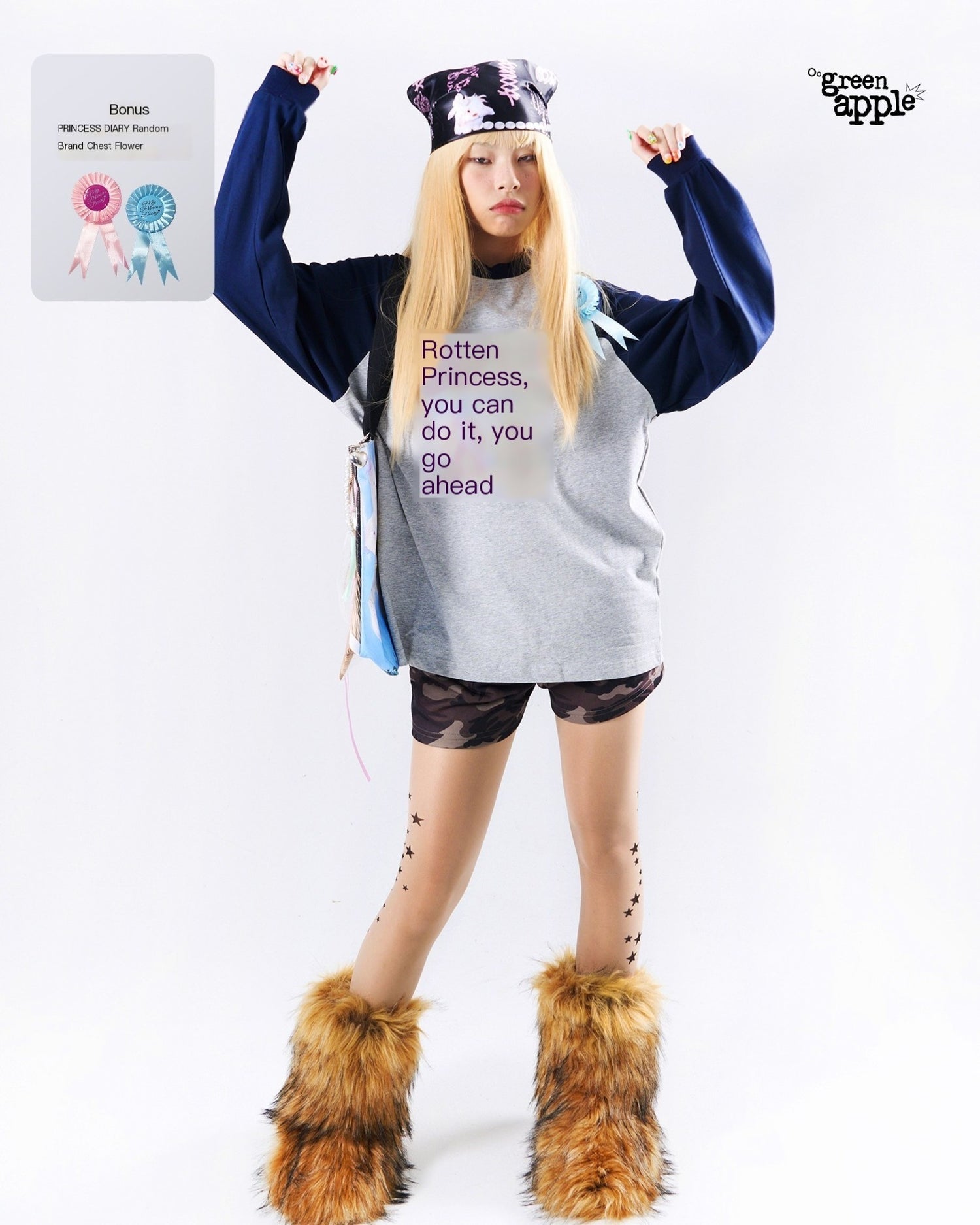 Oogreenapple_Glitter_Letter_Print_Raglan_Princess_Women&