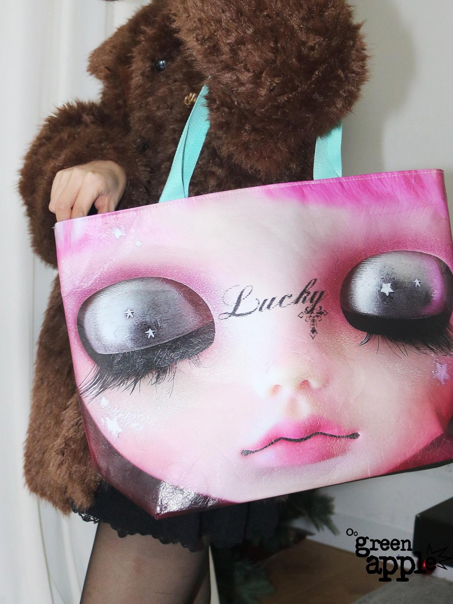 Oogreenapple Korean Sweet Cool Polka Dot Single Shoulder Tote Women&