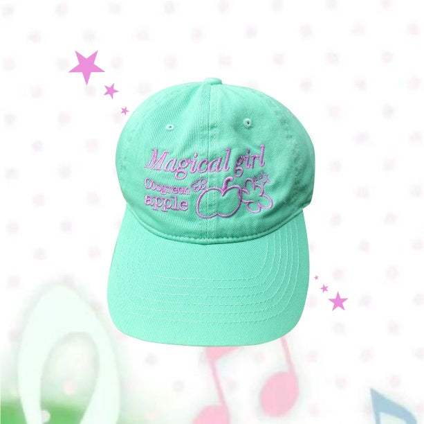 Oogreenapple_Mint_Green_Cartoon_Print_Wide_Brim_Rounded_Top_Women&