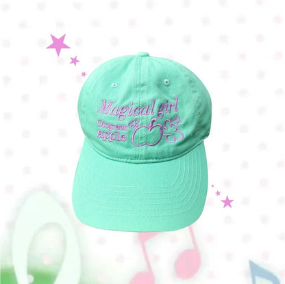 Oogreenapple_Mint_Green_Cartoon_Print_Wide_Brim_Rounded_Top_Women&