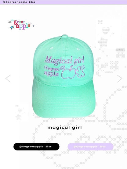 Oogreenapple_Mint_Green_Cartoon_Print_Wide_Brim_Rounded_Top_Women&