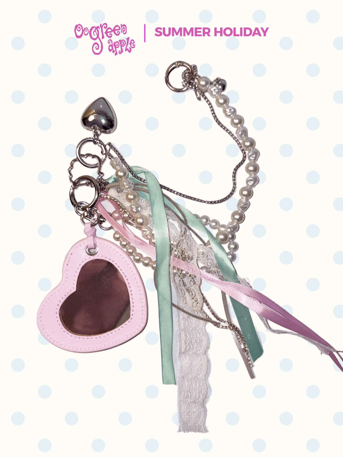 Oogreenapple Pearl Mirror Y2k Women&