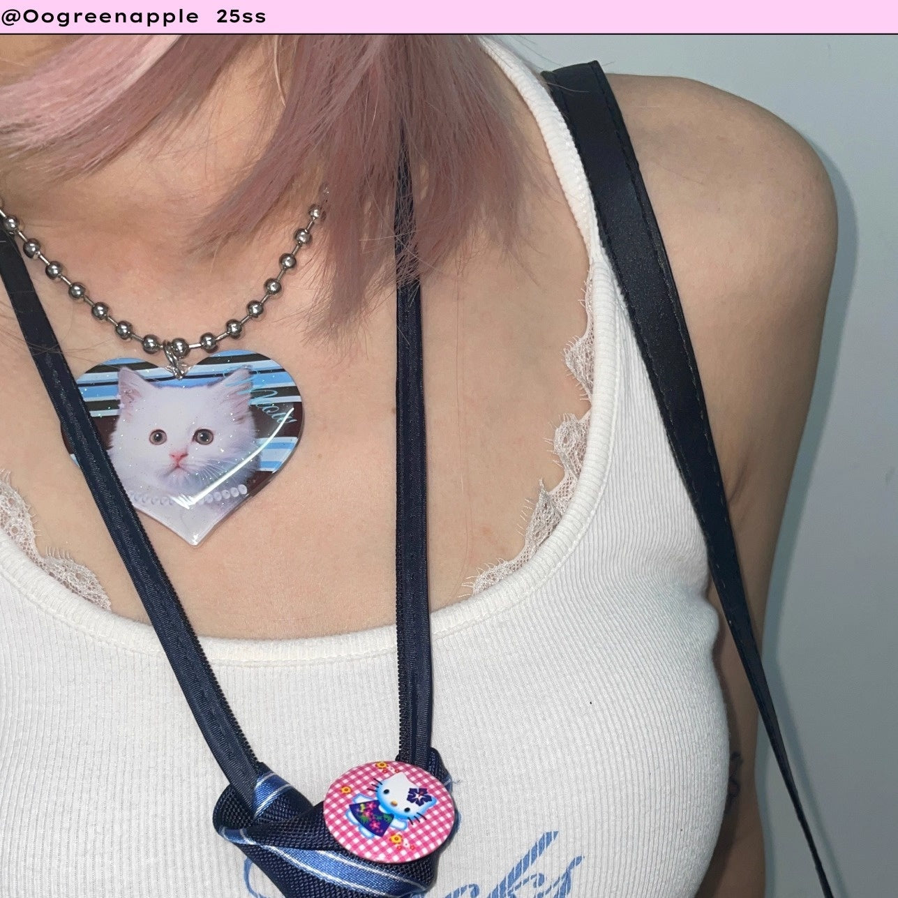 Oogreenapple_Purple_Glitter_Resin_Cat_Heart_Beaded_Chain_Women&